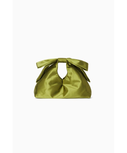 et.UNiVER(エトユニベール)の「Ribbon drawstring pouch(ハンドバッグ・レディース・ブラック/モカ/グリーン・FREE)」の22枚目の写真