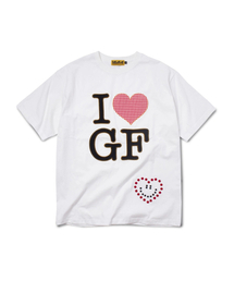Homemade I LOVE GF Heart Button Tee (WHITE)