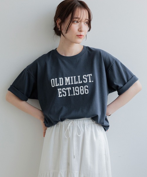 studio CLIP(スタディオクリップ)の「ロゴアソートベーシックTシャツ(Tシャツ/カットソー・レディース・ライトグレー/ネイビー/オフホワイト/ライトベージュ・FREE)」の4枚目の写真