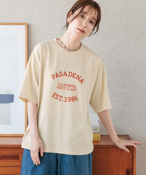 studio CLIP(スタディオクリップ)の「ロゴアソートベーシックTシャツ(Tシャツ/カットソー・レディース・ライトグレー/ネイビー/オフホワイト/ライトベージュ・FREE)」の3枚目の写真
