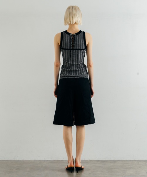 CREDONA(クレドナ)の「TUCK STITCH BUSTIER/タックステッチビスチェ(キャミソール・レディース・ブラウン/サックスブルー/ブラック・FREE)」の14枚目の写真