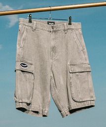 OVAL DENIM CARGO SHORT