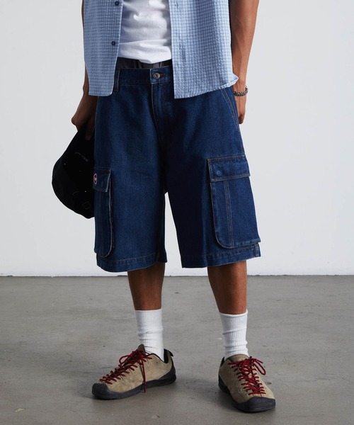 HUF（ハフ）の「OVAL DENIM CARGO SHORT（デニムパンツ・メンズ・グレー系その他/インディゴブルー・32/34/28/30/36）」の7枚目の写真