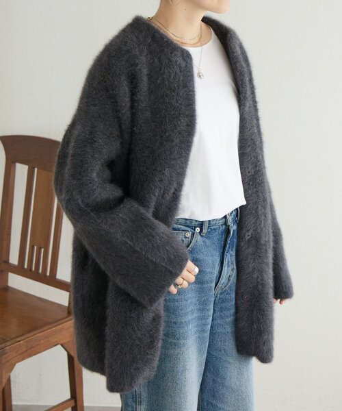 BEARDSLEY(ビアズリー)の「ファーニットコート(その他アウター・レディース・グレー/モカ・FREE)」の10枚目の写真