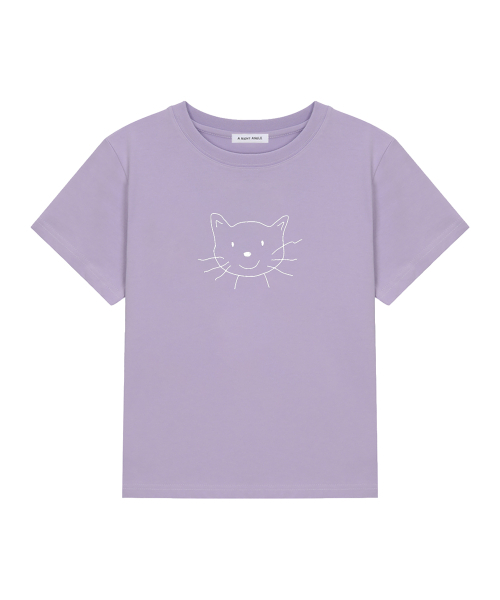 ARIGHTANGLE(アライトアングル)の「CAT FACE CROP TEE (3 COLOR)(Tシャツ/カットソー・レディース・レッド/パープル/スカイブルー・FREE)」の4枚目の写真