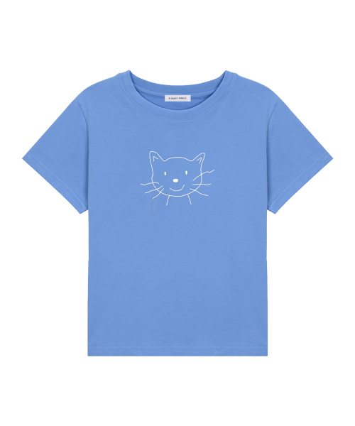 ARIGHTANGLE(アライトアングル)の「CAT FACE CROP TEE (3 COLOR)(Tシャツ/カットソー・レディース・レッド/パープル/スカイブルー・FREE)」の5枚目の写真