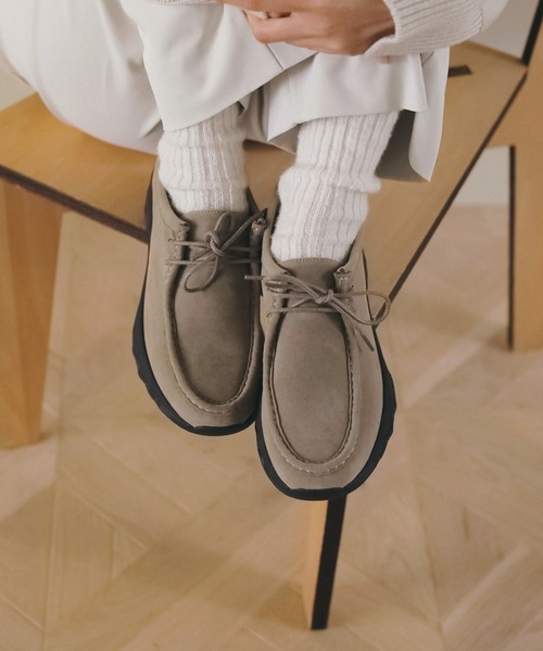 anuke(アンヌーク)の「Eco Suede Moccasin(モカシン/デッキシューズ・レディース・ベージュ/ブラック/ブラウン・38inch/37inch/36inch)」の3枚目の写真