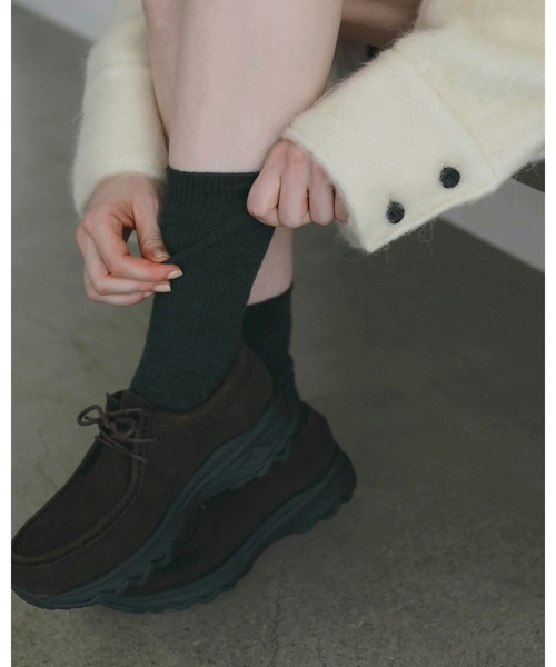 anuke(アンヌーク)の「Eco Suede Moccasin(モカシン/デッキシューズ・レディース・ベージュ/ブラック/ブラウン・38inch/37inch/36inch)」の11枚目の写真