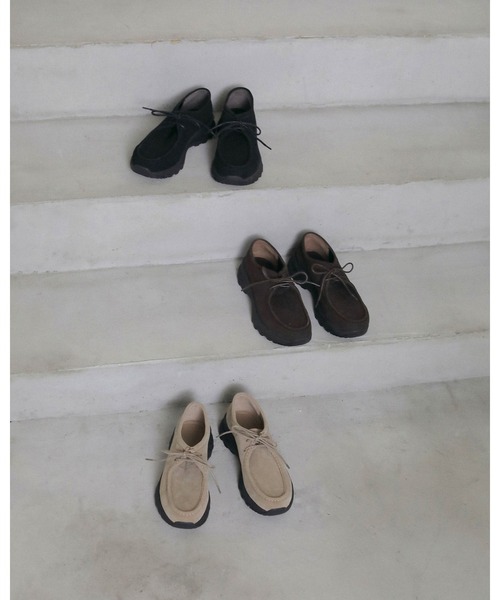 anuke(アンヌーク)の「Eco Suede Moccasin(モカシン/デッキシューズ・レディース・ベージュ/ブラック/ブラウン・38inch/37inch/36inch)」の14枚目の写真