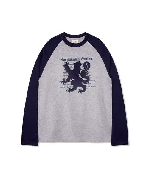 FABULOUS ARCHIVE（ファビュラスアーカイブ）の「ドラゴンパッチラグラン長袖Tシャツネイビー(FCG1TS692M)（Tシャツ/カットソー・レディース・ネイビー・MEDIUM）」の6枚目の写真
