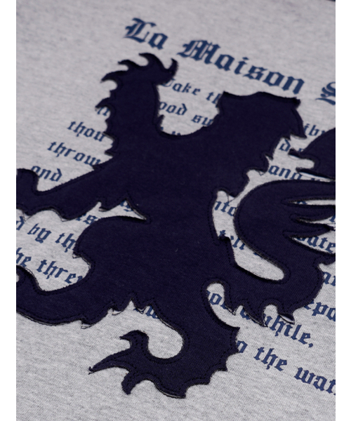 FABULOUS ARCHIVE（ファビュラスアーカイブ）の「ドラゴンパッチラグラン長袖Tシャツネイビー(FCG1TS692M)（Tシャツ/カットソー・レディース・ネイビー・MEDIUM）」の9枚目の写真