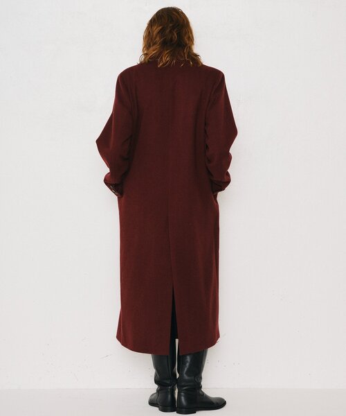 UNFORM(アンフォーム)の「【2026AW Debut】【UNFORM】チェスターコート(チェスターコート・レディース・ブラック/バーガンディー・FREE)」の5枚目の写真
