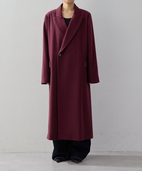 UNFORM(アンフォーム)の「【2026AW Debut】【UNFORM】チェスターコート(チェスターコート・レディース・ブラック/バーガンディー・FREE)」の7枚目の写真