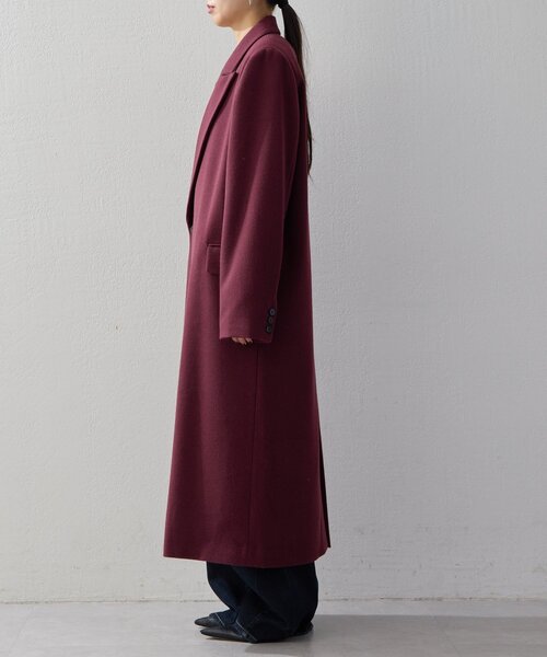 UNFORM(アンフォーム)の「【2026AW Debut】【UNFORM】チェスターコート(チェスターコート・レディース・ブラック/バーガンディー・FREE)」の8枚目の写真