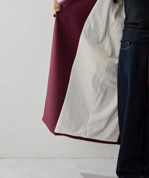 UNFORM(アンフォーム)の「【2026AW Debut】【UNFORM】チェスターコート(チェスターコート・レディース・ブラック/バーガンディー・FREE)」の16枚目の写真