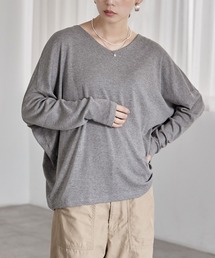 ドルマンスリーブVネック長袖Tシャツ