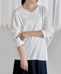 ドルマンスリーブVネック長袖Tシャツ