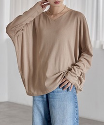 ドルマンスリーブVネック長袖Tシャツ