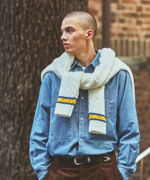 niko and...（ニコアンド）の「【ANDSEWN (アンドソーン)】ビンテージ刺繍シャツ（シャツ/ブラウス・メンズ・ブルー/グレー・MEDIUM/LARGE）」の16枚目の写真