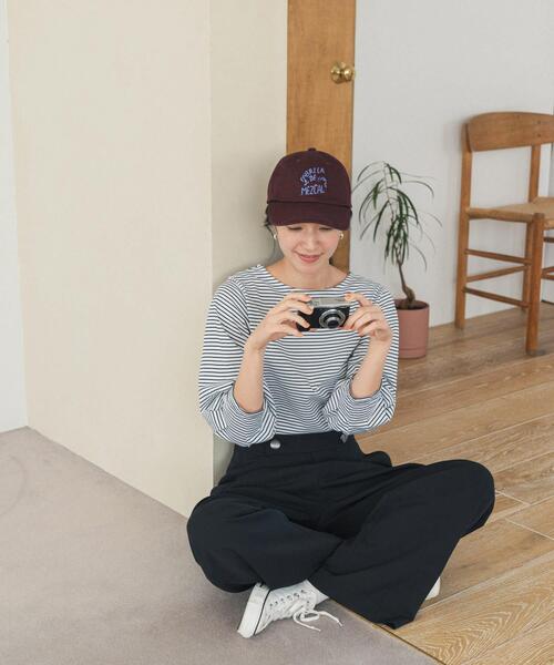 URBAN RESEARCH DOORS（アーバンリサーチドアーズ）の「タックスリーブボーダープルオーバー（Tシャツ/カットソー・レディース・ホワイト系その他/ブラック/ブラウン系その他・FREE）」の6枚目の写真