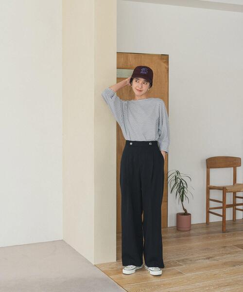 URBAN RESEARCH DOORS（アーバンリサーチドアーズ）の「タックスリーブボーダープルオーバー（Tシャツ/カットソー・レディース・ホワイト系その他/ブラック/ブラウン系その他・FREE）」の10枚目の写真