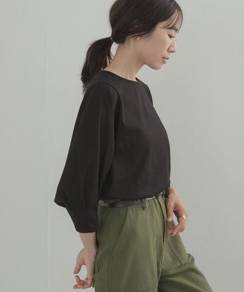 URBAN RESEARCH DOORS（アーバンリサーチドアーズ）の「タックスリーブボーダープルオーバー（Tシャツ/カットソー・レディース・ホワイト系その他/ブラック/ブラウン系その他・FREE）」の16枚目の写真