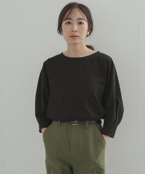 URBAN RESEARCH DOORS（アーバンリサーチドアーズ）の「タックスリーブボーダープルオーバー（Tシャツ/カットソー・レディース・ホワイト系その他/ブラック/ブラウン系その他・FREE）」の17枚目の写真