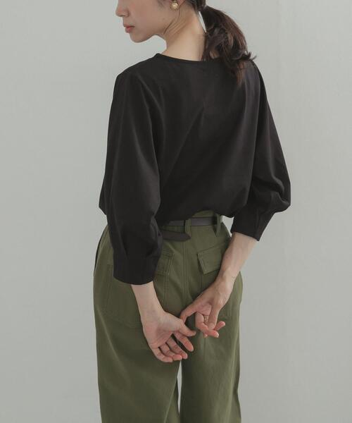 URBAN RESEARCH DOORS（アーバンリサーチドアーズ）の「タックスリーブボーダープルオーバー（Tシャツ/カットソー・レディース・ホワイト系その他/ブラック/ブラウン系その他・FREE）」の19枚目の写真