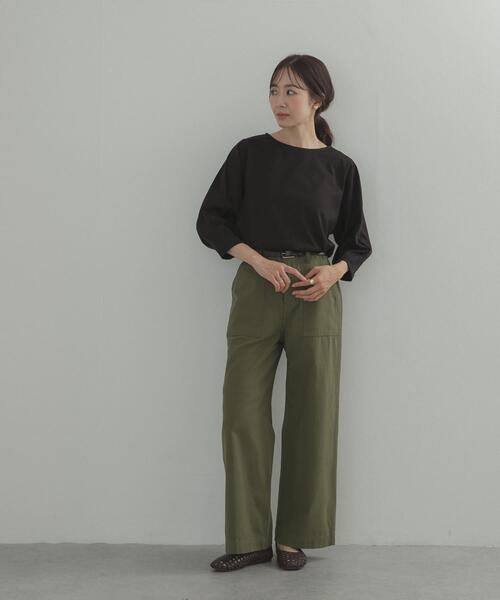 URBAN RESEARCH DOORS（アーバンリサーチドアーズ）の「タックスリーブボーダープルオーバー（Tシャツ/カットソー・レディース・ホワイト系その他/ブラック/ブラウン系その他・FREE）」の20枚目の写真