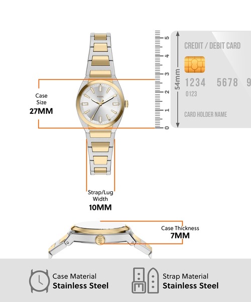 FOSSIL(フォッシル)の「フォッシル 腕時計 レディース アナログ ステンレス ES5494(アナログ腕時計・レディース・マルチ・FREE)」の6枚目の写真