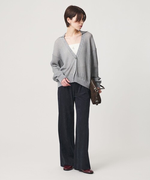 BEAUTY&YOUTH UNITED ARROWS（ビューティーアンドユースユナイテッドアローズ）の「スエードライク フレアパンツ ウォッシャブル（その他パンツ・レディース・ベージュ/ネイビー・S/M）」の5枚目の写真