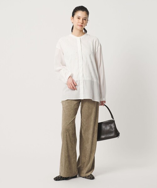 BEAUTY&YOUTH UNITED ARROWS（ビューティーアンドユースユナイテッドアローズ）の「スエードライク フレアパンツ ウォッシャブル（その他パンツ・レディース・ベージュ/ネイビー・S/M）」の8枚目の写真
