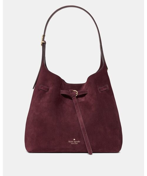 kate spade new york（ケイトスペード ニューヨーク）の「454 スエード ベルテッド ラージ ショルダー バッグ（ショルダーバッグ・レディース・レッド・ONESIZE）」の5枚目の写真
