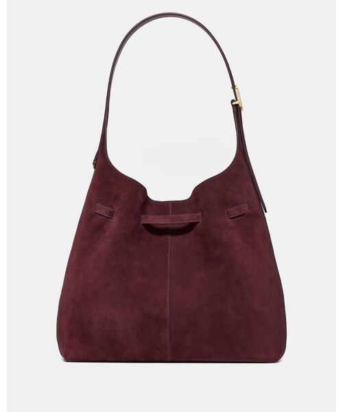 kate spade new york（ケイトスペード ニューヨーク）の「454 スエード ベルテッド ラージ ショルダー バッグ（ショルダーバッグ・レディース・レッド・ONESIZE）」の2枚目の写真