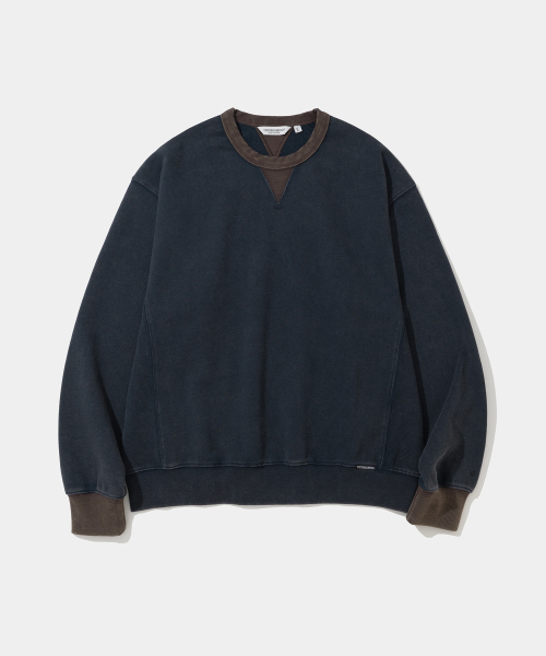 UNIFORM BRIDGE(ユニフォームブリッジ)の「salt washed sweatshirt navy(スウェット・メンズ・その他・SMALL/MEDIUM/LARGE/X-LARGE/XX-LARGE)」の1枚目の写真