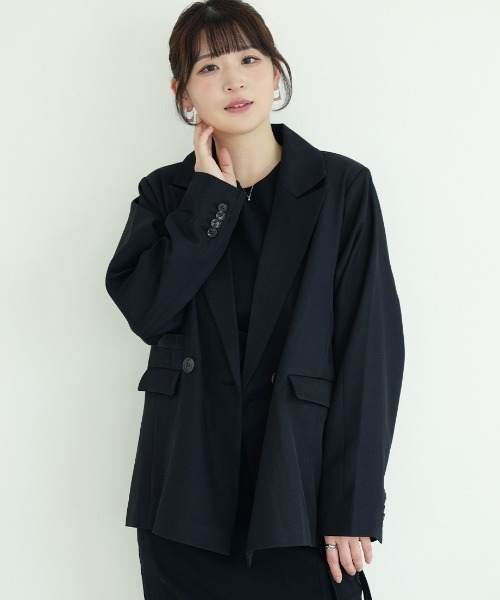 Nulli(ヌリ)の「シンプルテーラードジャケット(テーラードジャケット・レディース・ブラウン/グレイッシュベージュ/ブラック/チャコールグレー・FREE)」の11枚目の写真