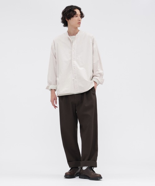 MHL.(エムエイチエル)の「JAPANESE DENSE COTTON(その他パンツ・メンズ・オリーブドラブ/ライトベージュ・SMALL/LARGE/MEDIUM)」の2枚目の写真