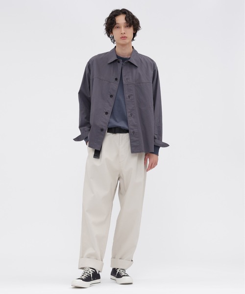 MHL.(エムエイチエル)の「JAPANESE DENSE COTTON(その他パンツ・メンズ・オリーブドラブ/ライトベージュ・SMALL/LARGE/MEDIUM)」の1枚目の写真