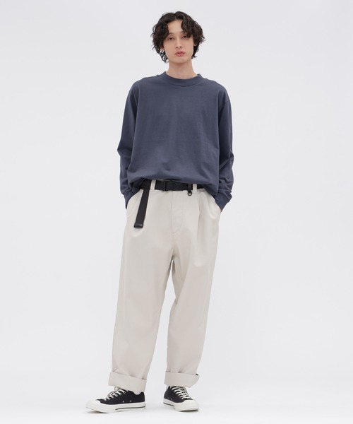 MHL.(エムエイチエル)の「JAPANESE DENSE COTTON(その他パンツ・メンズ・オリーブドラブ/ライトベージュ・SMALL/LARGE/MEDIUM)」の4枚目の写真
