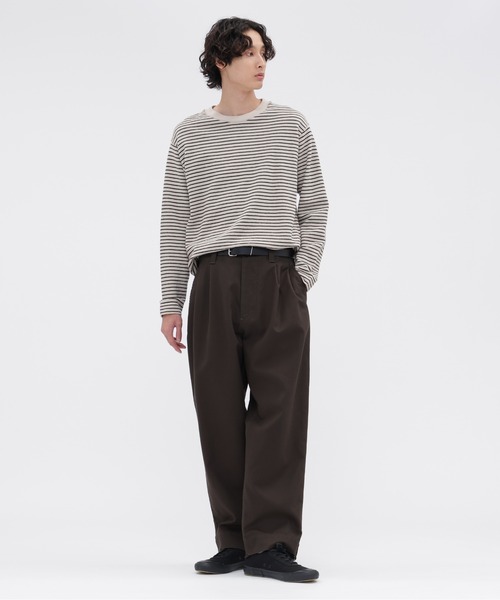 MHL.(エムエイチエル)の「JAPANESE DENSE COTTON(その他パンツ・メンズ・オリーブドラブ/ライトベージュ・SMALL/LARGE/MEDIUM)」の9枚目の写真