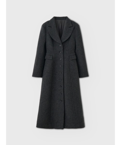 EIMY ISTOIRE(エイミーイストワール)の「CLASSIC WOOL LONG COAT(チェスターコート・レディース・チャコールグレー/アイボリー・38/36)」の5枚目の写真