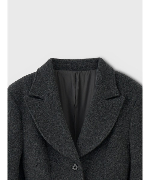 EIMY ISTOIRE(エイミーイストワール)の「CLASSIC WOOL LONG COAT(チェスターコート・レディース・チャコールグレー/アイボリー・38/36)」の7枚目の写真