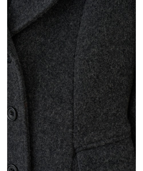 EIMY ISTOIRE(エイミーイストワール)の「CLASSIC WOOL LONG COAT(チェスターコート・レディース・チャコールグレー/アイボリー・38/36)」の8枚目の写真