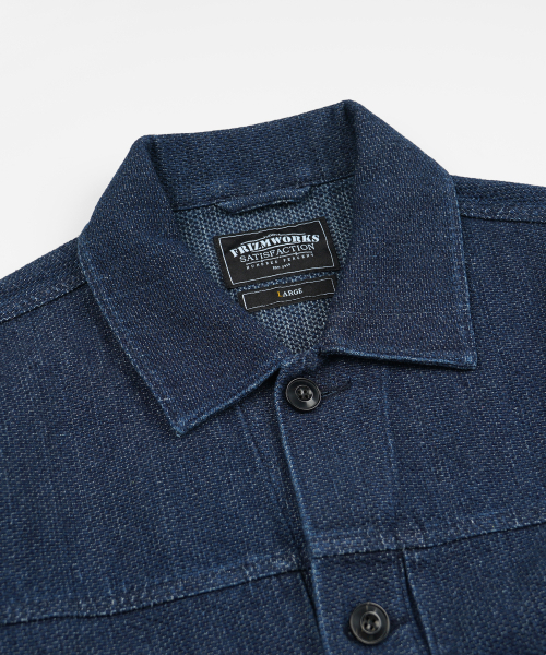 FRIZMWORKS(フリズムワークス)の「SASHIKO DENIM TRUCKER JACKET _ INDIGO(デニムジャケット・メンズ・その他・SMALL/MEDIUM/LARGE/X-LARGE)」の4枚目の写真
