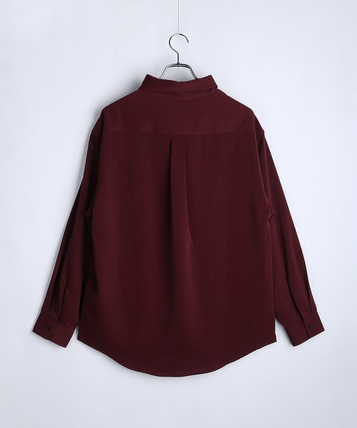 WESTSEA（ウエストシー）の「バラ刺繍ネクタイ付き とろみシャツ オーバーサイズ 長袖シャツ（シャツ/ブラウス・メンズ・ワイン/ホワイト/ブルー・M/L）」の14枚目の写真