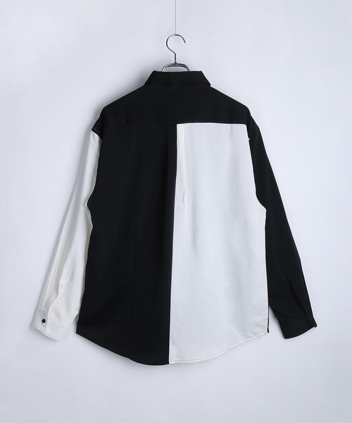 WESTSEA（ウエストシー）の「バラ刺繍ネクタイ付き とろみシャツ オーバーサイズ 長袖シャツ（シャツ/ブラウス・メンズ・ワイン/ホワイト/ブルー・M/L）」の8枚目の写真
