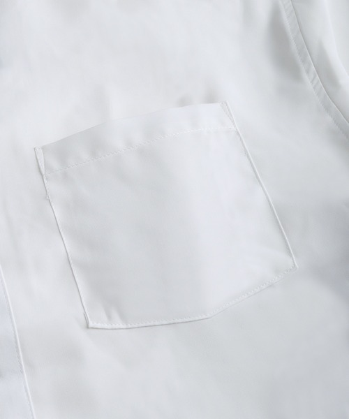 WESTSEA（ウエストシー）の「バラ刺繍ネクタイ付き とろみシャツ オーバーサイズ 長袖シャツ（シャツ/ブラウス・メンズ・ワイン/ホワイト/ブルー・M/L）」の19枚目の写真