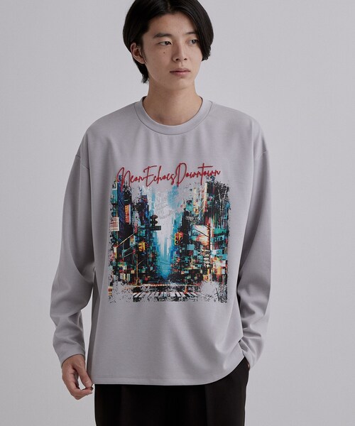 tk.TAKEO KIKUCHI（ティーケータケオキクチ）の「ブラシ刺繍長袖Tシャツ（Tシャツ/カットソー・メンズ・ブラック/ライトグレー/ホワイト・04/03/02）」の8枚目の写真