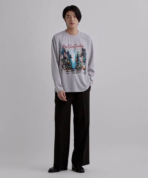 tk.TAKEO KIKUCHI（ティーケータケオキクチ）の「ブラシ刺繍長袖Tシャツ（Tシャツ/カットソー・メンズ・ブラック/ライトグレー/ホワイト・04/03/02）」の10枚目の写真