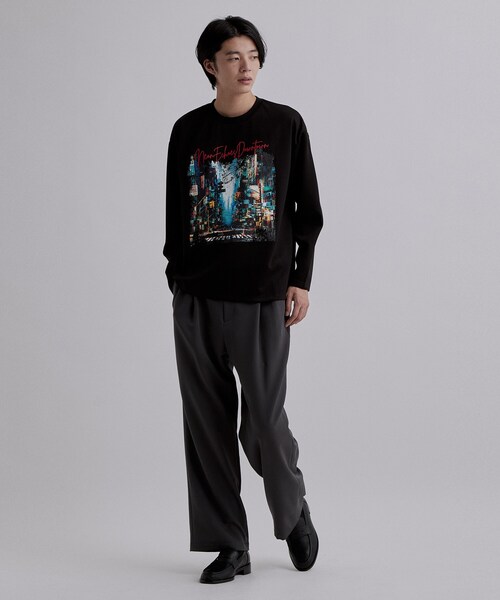 tk.TAKEO KIKUCHI（ティーケータケオキクチ）の「ブラシ刺繍長袖Tシャツ（Tシャツ/カットソー・メンズ・ブラック/ライトグレー/ホワイト・04/03/02）」の13枚目の写真